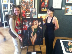 Artist Mimi Yoon (and me!) with my Bad Girls :)